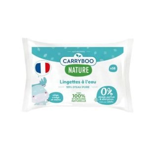 CARRYBOO NATURE LINGETTES A L&rsquo;EAU 58 UNITES - CARRYBOO