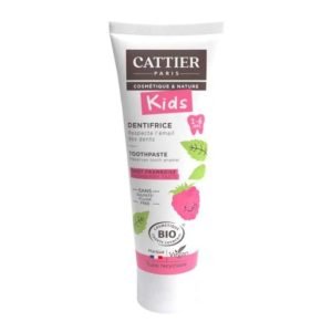 CATTIER DENTIFRICE ENFANTS SANS FLUOR 2-6 ANS 50 ML GOUT FRAMBOISE - CATTIER