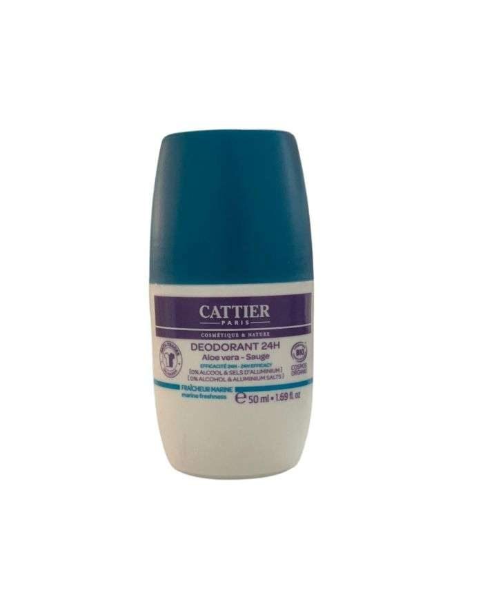 CATTIER DEODORANT FRAICHEUR MARINE ALOE VERA ET SAUGE 50 ML - CATTIER
