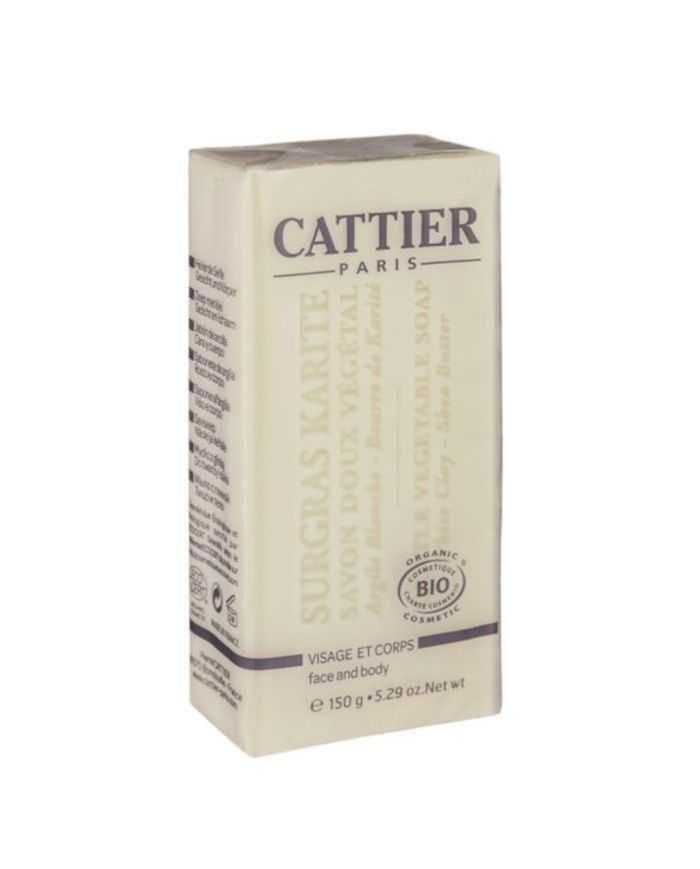 CATTIER SAVON DOUX VEGETALE SURGRAS KARITE 150 G - CATTIER