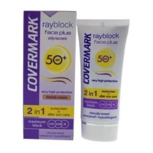 COVERMARK RAYBLOCK FACE PLUS PEAU MIXTE ACNEIQUE SPF 50 +TEINTE BEIGE CLAIR 50 ML - COVERMARK