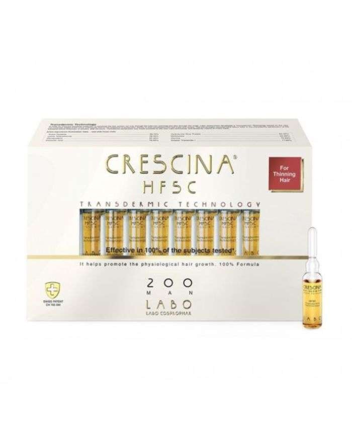 CRESCINA HFSC 200 HOMMES LABO POUR LES CHEVEUX CLAIRSEMES 20 FLACONS - CRESCINA