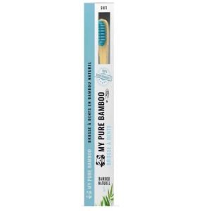 DENTI SMILE BROSSE A DENTS BAMBOU MEDIUM BLEU - DENTI SMILE