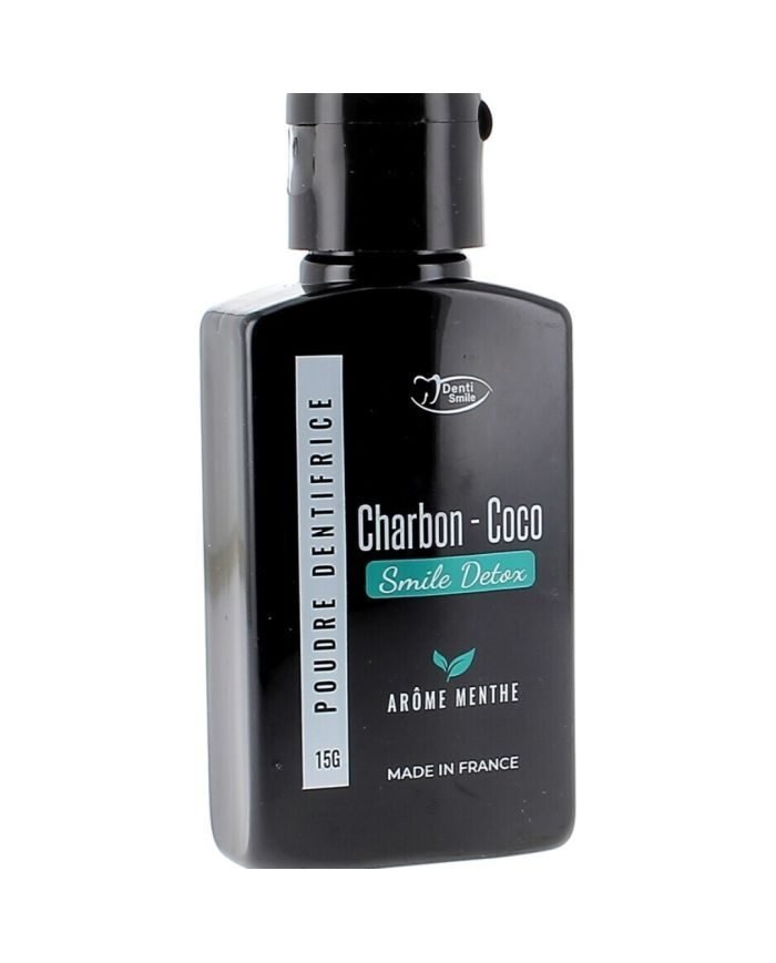 DENTI SMILE SMILE DETOX DENTIFRICE POUDRE CHARBON COCO AROME MENTHE 15 G - DENTI SMILE