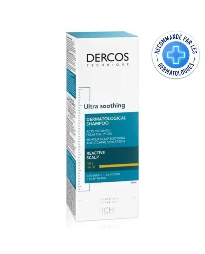 VICHY DERCOS ULTRA APAISANT SHAMPOING CHEVEUX SEC 200ML - DERCOS