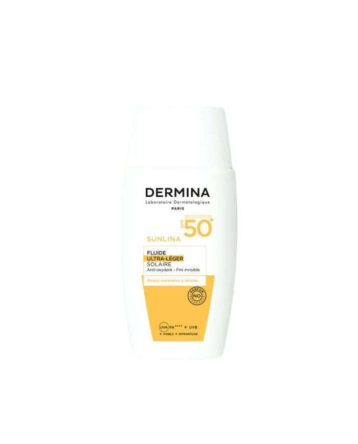 DERMINA SUNLINA FLUIDE ULTRA LEGER SPF 50+ INVISIBLE 50 ML - DERMINA