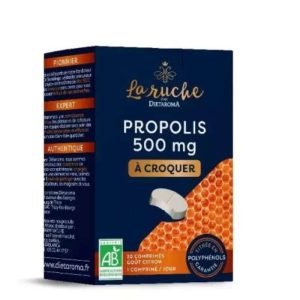 DIETAROMA LA RUCHE PROPOLIS 500MG A CROQUER 20 COMPRIMES GOUT CITRON - DIETAROMA