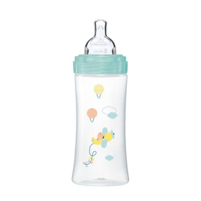 DODIE BIBERON ANTI COLIQUE TETINE PLATE 330ML 6MOIS+ - DODIE