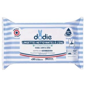 DODIE LINGETTES NETTOYANTES A L&rsquo;EAU 50 PIECES - DODIE