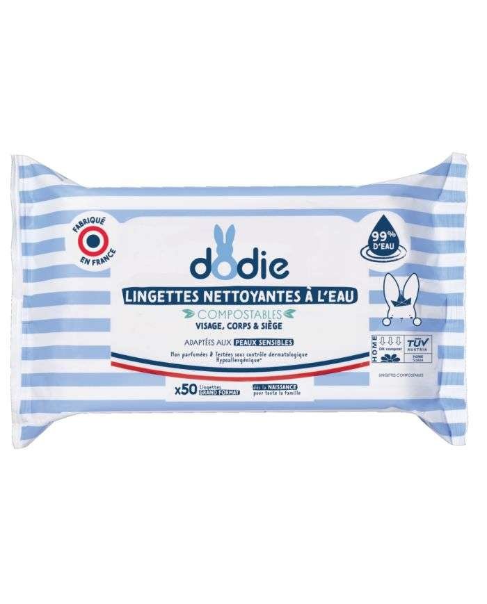 DODIE LINGETTES NETTOYANTES A L’EAU 50 PIECES - DODIE