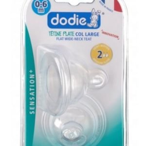 DODIE SENSATION + TETINES PLATE COL LARGE DEBIT 2 0-6 MOIS 2 PIECES - DODIE