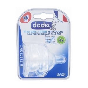 DODIE TETINE INI+ ANTI COLIQUE D4 +6M LIQUIDE EPAIS X2 - DODIE