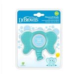 DR BROWNS ANNEAU DE DENTITION FLEXEES FRIENDS ELEPHANT BLEU 3 MOIS+ - DR BROWNS