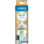 DR BROWNS BIBERON EN VERRE OPTIONS + ANTI COLIC COL LARGE 270 ML 0 M+ - DR BROWNS