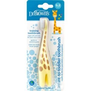 DR BROWNS BROSSE A DENTS BEBE 0-3 ANS OREILLE GIRAFE - DR BROWNS