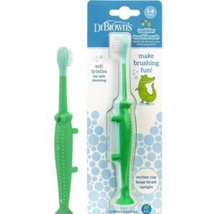 DR BROWNS BROSSE A DENTS BEBE 1-4 ANS CROCODILE - DR BROWNS