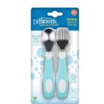 DR BROWNS ENSEMBLE CUILLERE ET FOURCHETTE A PRISE SOUPLE 12 MOIS + - DR BROWNS