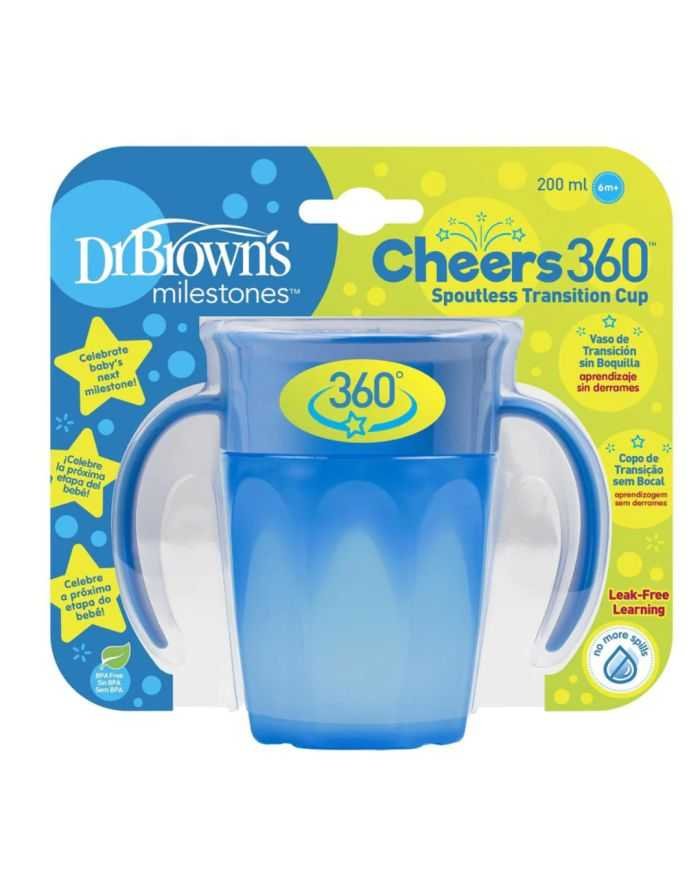 DR BROWNS GOBLET CHEERS 360 AVEC POIGNEES 200 ML 6M+ - DR BROWNS