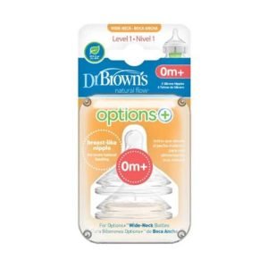 DR BROWNS OPTIONS+ TETINE COLE LARGE NIVEAU 1 PACK DE 2 0 MOIS + - DR BROWNS