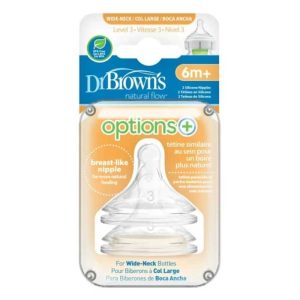 DR BROWNS OPTIONS+ TETINE COLE LARGE NIVEAU 3 PACK DE 2 6 MOIS + - DR BROWNS
