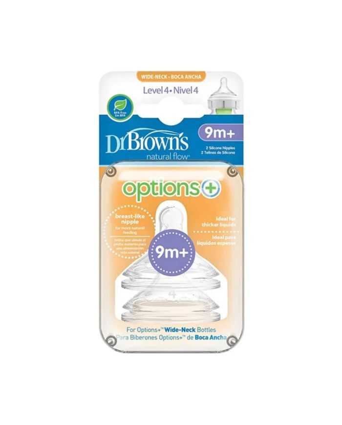 DR BROWNS OPTIONS+ TETINE COLE LARGE NIVEAU 4 PACK DE 2 9 MOIS + - DR BROWNS