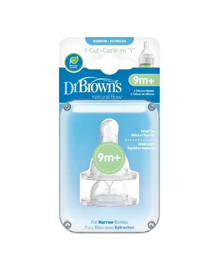 DR BROWNS TETINE COLE ETROIT LIQUIDE EPAIS NIVEAU 4 9MOIS+ PACK DE 2 - DR BROWNS