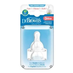DR BROWNS TETINE COLE ETROIT NIVEAU 1 0MOIS+ PACK DE 2 - DR BROWNS