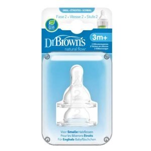 DR BROWNS TETINE COLE ETROIT NIVEAU 2 3MOIS+ PACK DE 2 - DR BROWNS