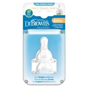 DR BROWNS TETINE COLE ETROIT NIVEAU 3 6MOIS+ PACK DE 2 - DR BROWNS