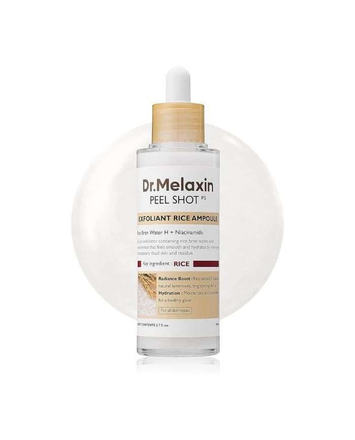 DR MELAXIN PEEL SHOT EXFOLIATING WHITE RICE AMPOULE 80 ML - DR MELAXIN