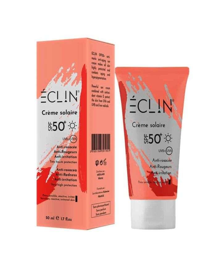 ECLIN CREME SOLAIRE SPF 50+ ANTI ROUGEURS50 ML - ECLIN