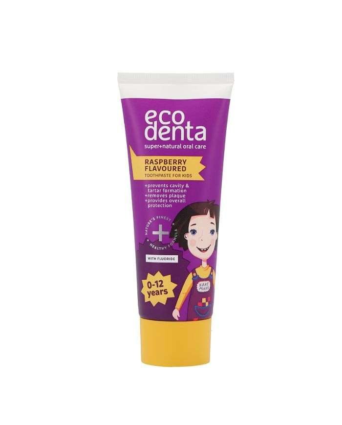 ECODENTA DENTIFRICE ENFANTS 0-12 ANS GOUT FRAISE 75ML - ECODENTA