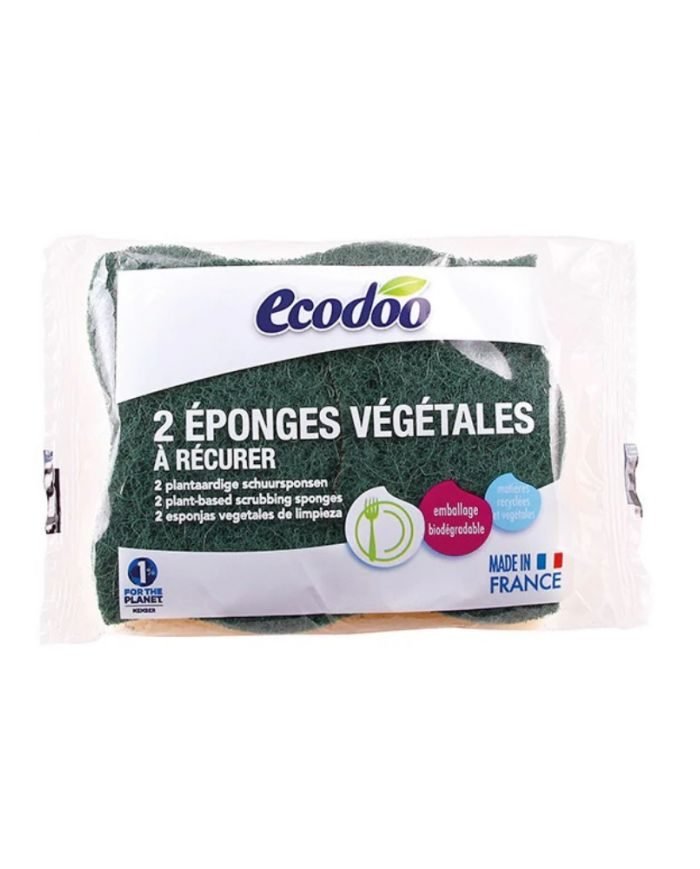 ECODOO Éponges végétales à récurer x2 - ECODOO
