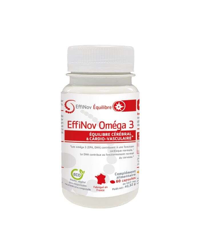 EFFINOV OMEGA 3 EQUILIBRE CEREBRAL ET CARDIO VASCULAIRE 60 CAPSULES - EFFINOV