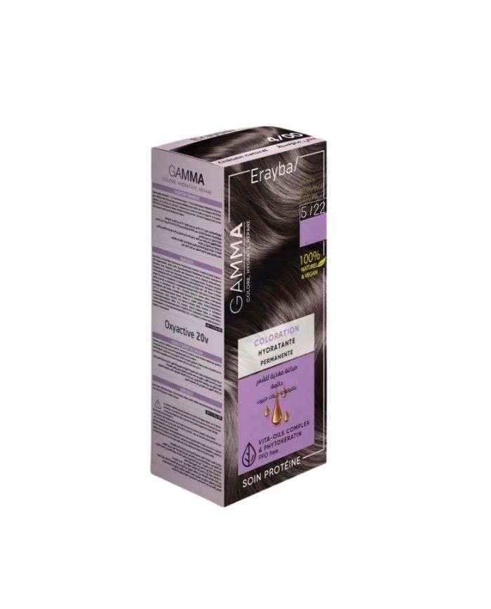 ERAYBA GAMMA COLORATION HYDRATANTE PERMANENTE 5-22 CHATAIN FONCE IRISE INTENSE - ERAYBA