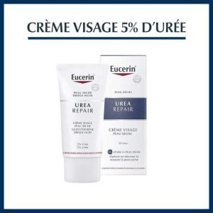 EUCERIN UREA REPAIR CREME VISAGE PEAU SECHE 5 % D&rsquo;UREE 50 ML - EUCERIN