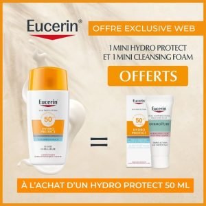 EUCERIN OFFRE WEB HYDRO PROTECT FLUIDE ULTRA LEGERSPF 50+ TOUS TYPES DE PEAUX +MINI HYDRO PROTECT + MINI NETTOYANT OFFERTS - EUCERIN