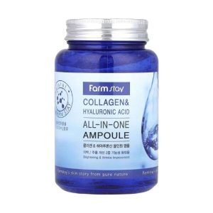 FARMSTAY COLLAGEN ET ACIDE HYALURONIQUE AMPOULE ALL IN ONE 250 ML - FARMSTAY