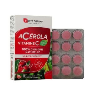 FORTE PHARMA ACEROLA VITAMINE C 36 COMPRIMES A CROQUER - FORTE PHARMA