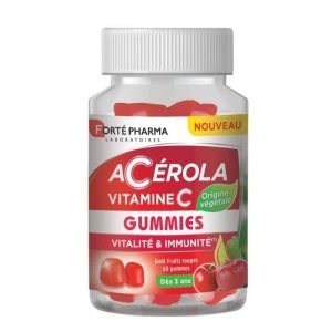 FORTE PHARMA ACEROLA VITAMINE C 60 GOMMES GOUT FRUITS ROUGES - FORTE PHARMA