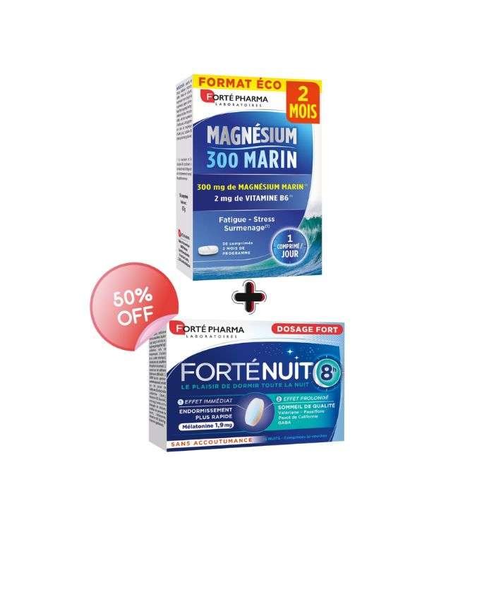 FORTE PHARMA OFFRE MAGNESIUM 300 MARIN 56 COMPRIMES + FORTE NUIT 15 COMPRIMES - FORTE PHARMA
