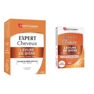 FORTE PHARMA OFFRE EXPERT CHEVEUX LEVURE DE BIERE 56 COMPRIMES + EXPERT CHEVEUX 28 COMPRIMES OFFERT - FORTE PHARMA