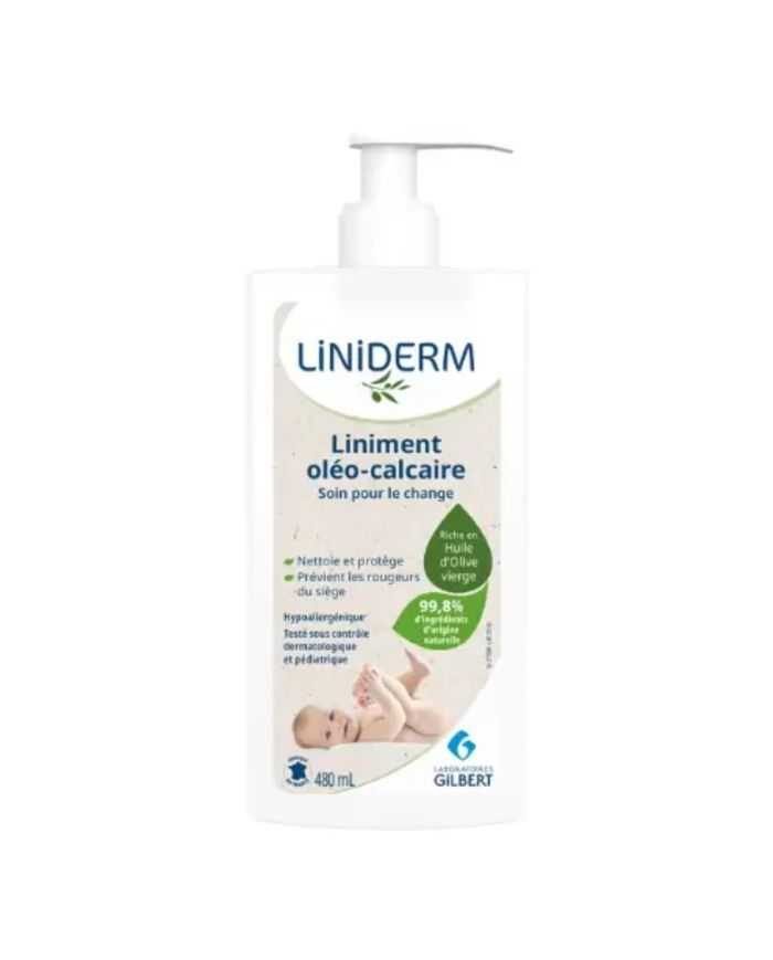 GILBERT LINIDERM LINIMENT OLEO CALCAIRE AVEC POMPE 480 ML - GILBERT