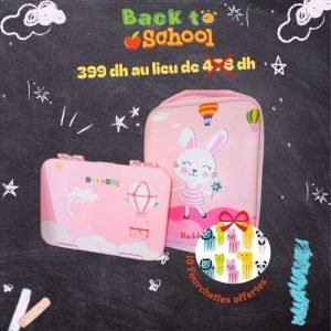 GOBENTO KIDS OFFRE SAC A DEJEUNER RABIT + BOITE ISOTHERME 21*16*5 CM 710 ML - GOBENTO KIDS