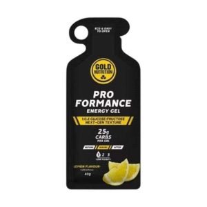 GOLD NUTRITION PRO FORMANCE ENERGY GEL 25 G CARBS LEMON FLAVOR 40 G - GOLD NUTRITION