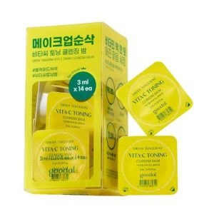 GOODAL GREEN TANGERINE VITA C TONING CLEANSING BALM FOR TRAVEL 3ML x 14 - GOODAL