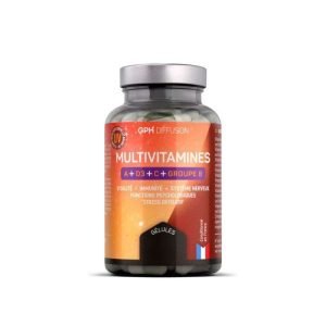 GPH DIFFUSION MULTIVITAMINES A + D3 + C +GROUPE B 60 GELULES - GPH DIFFUSION
