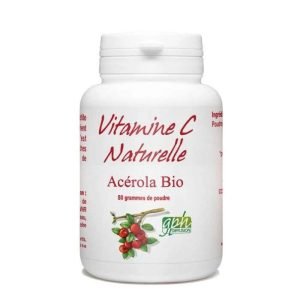 GPH DIFFUSION VITAMINE C NATURELLE ACEROLA BIO 50 GRAMMES DE POUDRE - GPH DIFFUSION