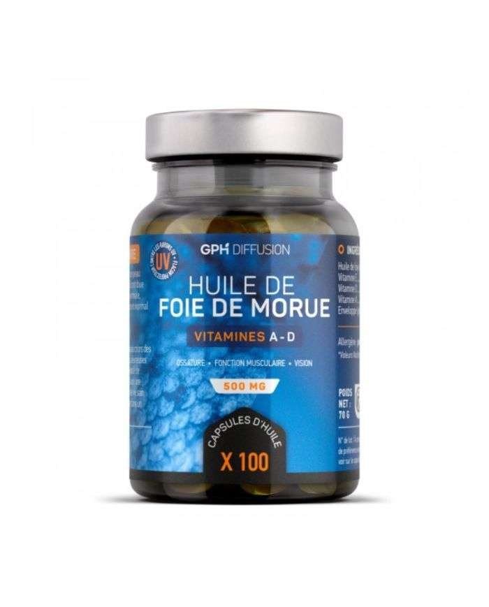 GPH HUILE DE FOIE DE MORUE 500 MG 100 CAPSULES - GPH DIFFUSION