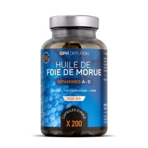 GPH HUILE DE FOIE DE MORUE 500 MG 200 CAPSULES - GPH DIFFUSION